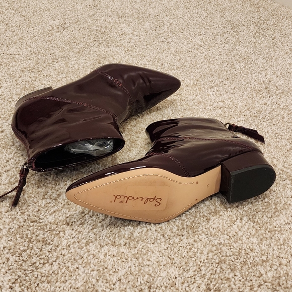 NWOT Pointed toe patent leather booties - Picture 7 of 12